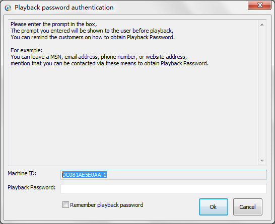 playback password authentication