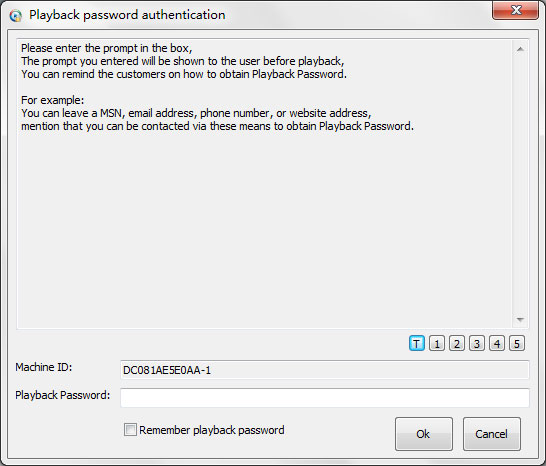 playback password authentication